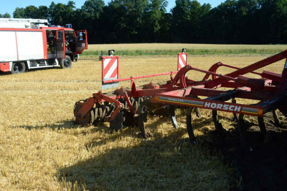 Zwei Stellen auf dem Feld entzündeten sich.