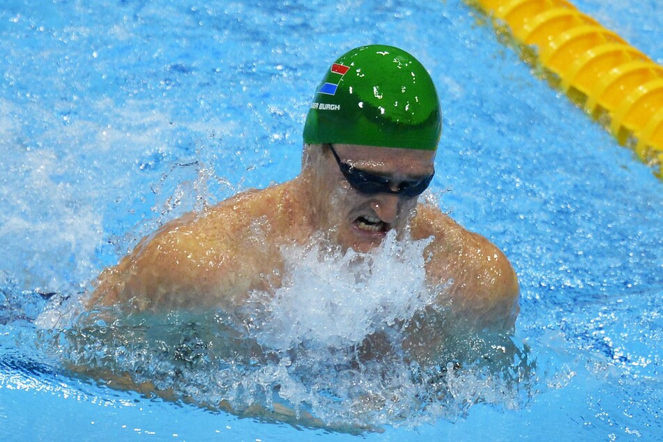 Brenton Rickard beim 100-Meter-Brustschwimmen in London.