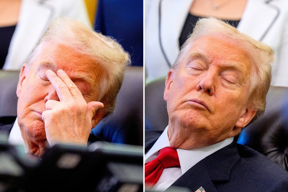 President Donald Trump recently went viral after photos captured him appearing to fall asleep during a meeting last Thursday in the Oval Office.