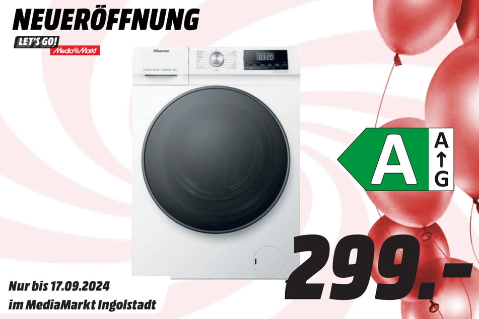 Hisense-Waschmaschine für 299 Euro.