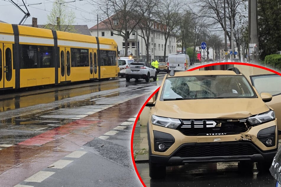 In Pieschen hat es gekracht: Straßenbahnverkehr gestoppt!