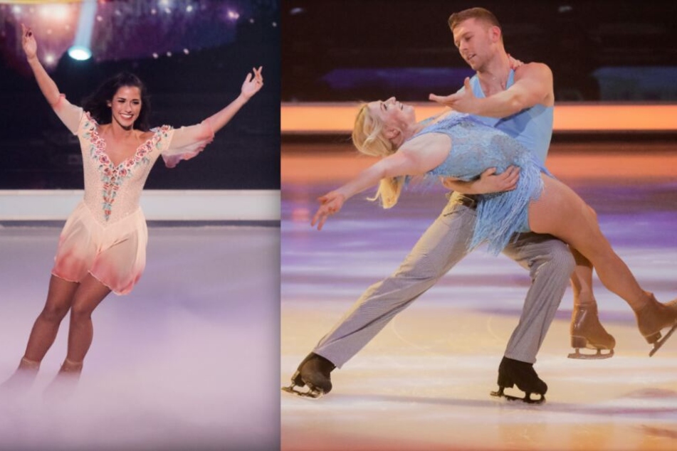 Sarah Lombardi (l, 26) und Aleksandra Bechtel (46) stehen im Halbfinale von "Dancing on Ice".