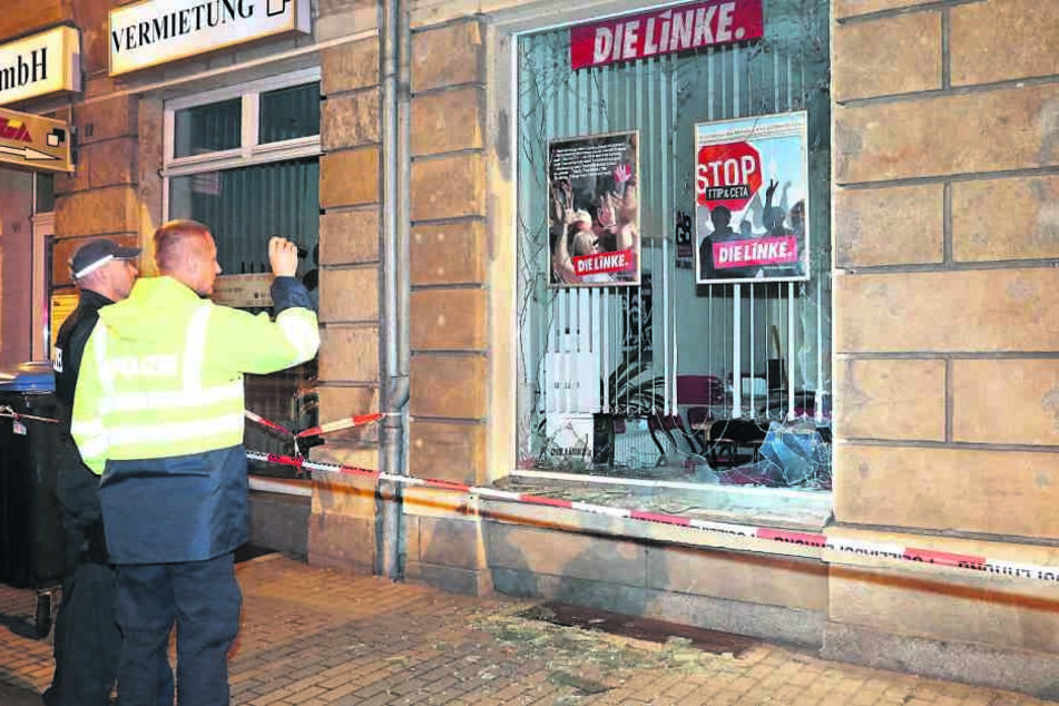 Auch für den Sprengstoff-Anschlag am Büro der Parteil DIE LINKE in Freital
soll die Gruppe Freital verantwortlich sein.