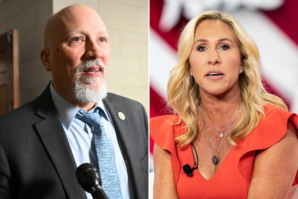 On Thursday, Marjorie Taylor Greene (r.) got into an online tiff with fellow Representative Chip Roy, who shut down the confrontation with a response alluding to her history of spreading conspiracy theories.