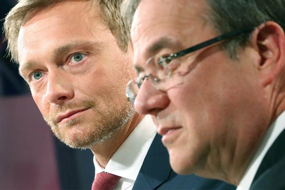Christian Lindner (li.) ist der Meinung, dass seine FDP viele Gemeinsamkeiten mit Armin Laschets (re.) CDU hat.
