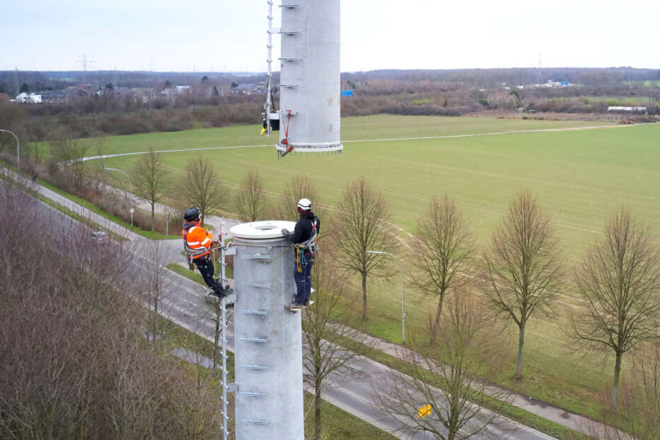 Ein Handymast von Vodafone.