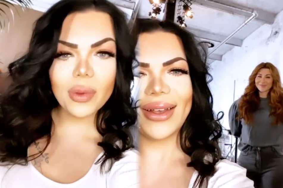 Das Bild zeigt zwei Screenshots aus den Instagram-Storys von Mademoiselle Nicolette. Rechts hinten ist Natalia Osipova zu sehen.