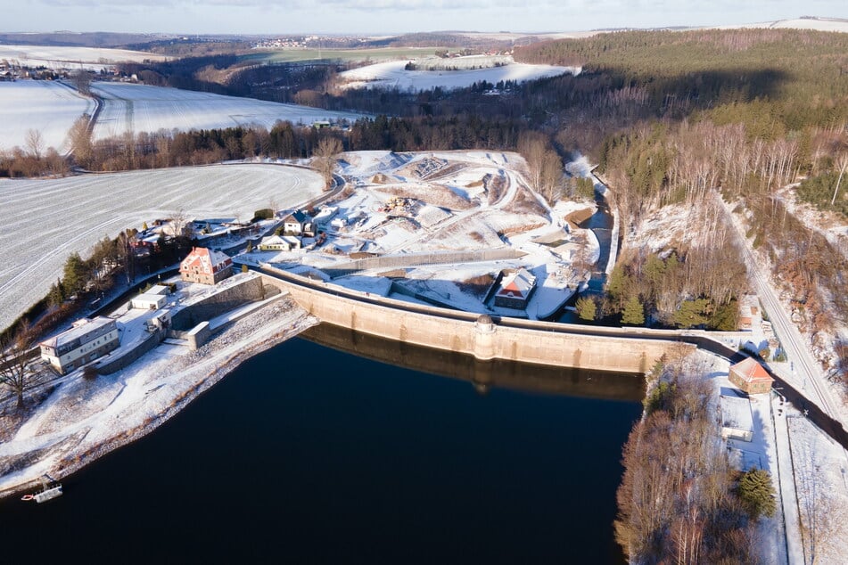 Größtes Projekt: An der Talsperre Malter wurde der Überlauf vergrößert.