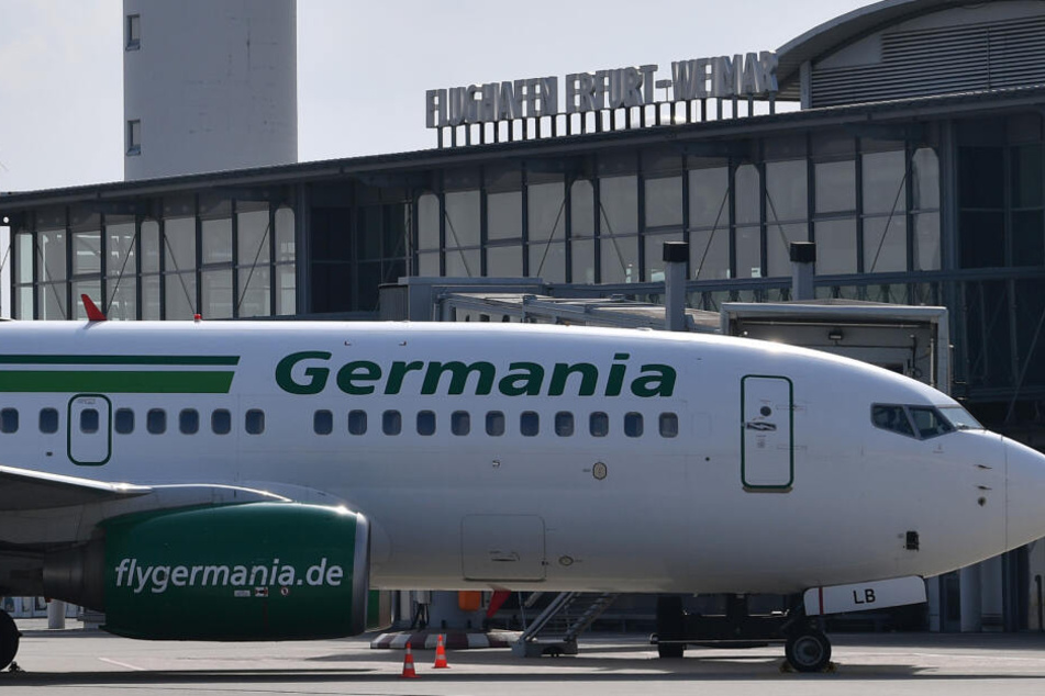 Germania ist die wichtigste Airline am Flughafen Erfurt-Weimar gewesen.