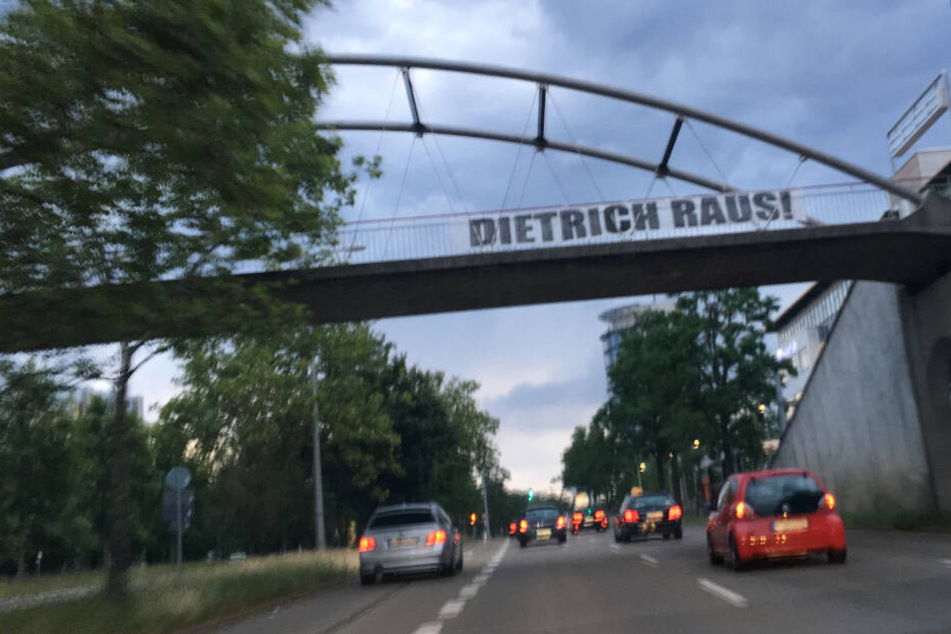 Im Juli hingen "Dietrich raus!"-Banner in Stuttgart.