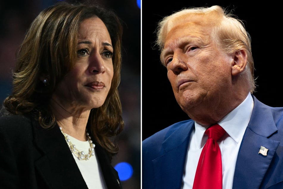 Chappell Roan has confirmed she is not planning to vote for Donald Trump (r.) – but she won't be endorsing Kamala Harris (l.) either.