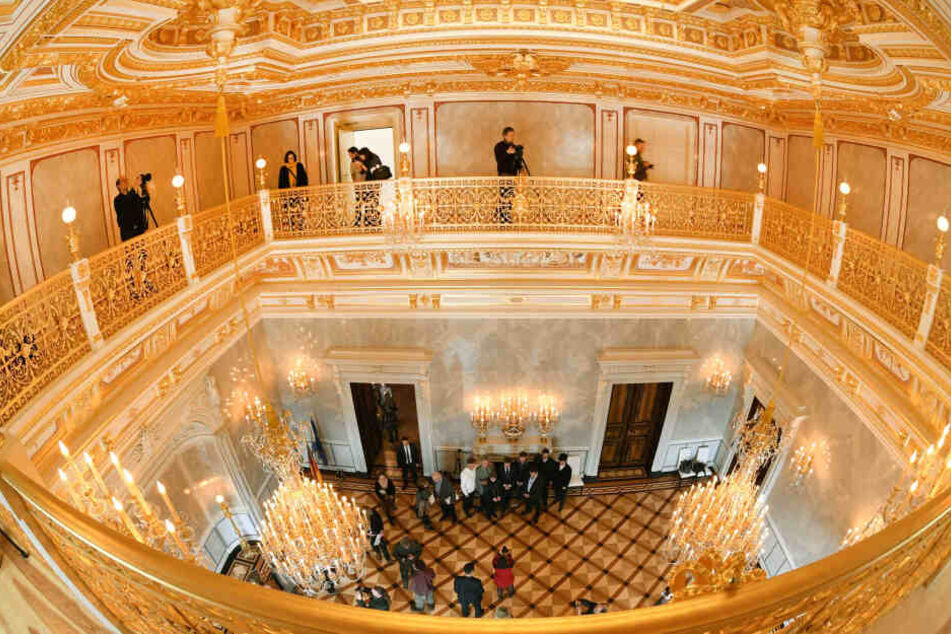 In diesem prunkvollen Saal wird die Trauung stattfinden. Historisch nicht ganz korrekt: Der Saal entstand erst 150 Jahre nach der königlichen Vermählung.