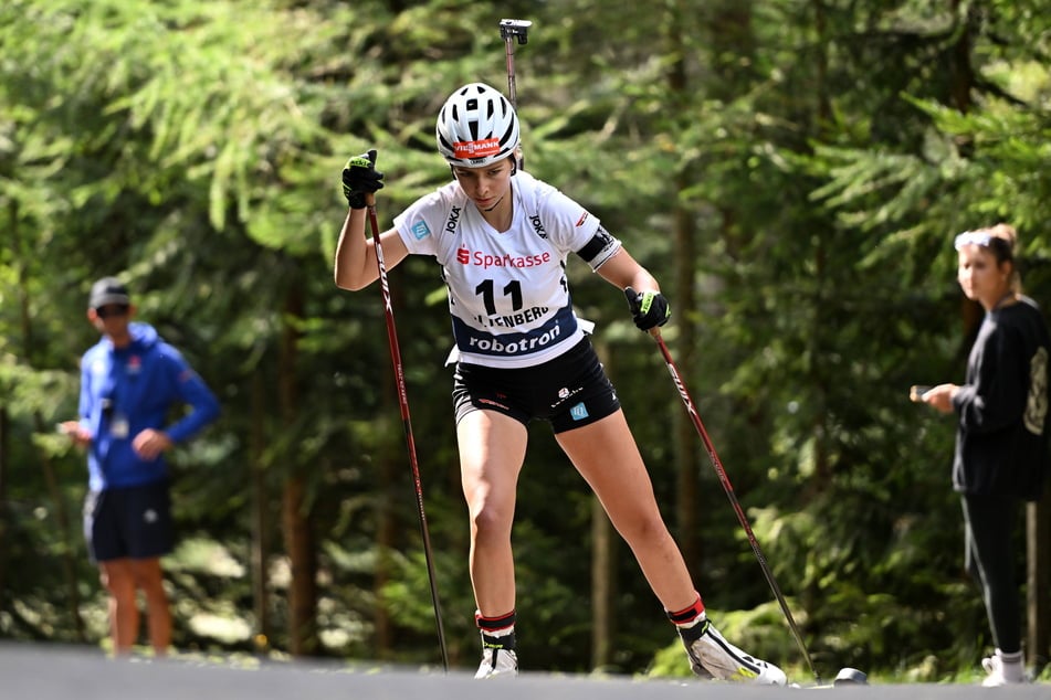 Johanna Puff (22) lief schon bei der DM in Altenberg in guter Verfassung. Was kann die Frau aus Rosenheim beim City Biathlon zeigen?