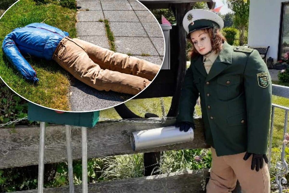 Erzgebirge: Geklaute Polizisten-Puppe liegt geköpft im Wald
