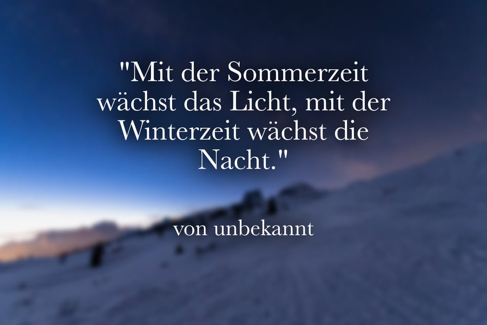 Ein guter Merksatz für die Zeitumstellung ist: "Mit der Sommerzeit wächst das Licht, mit der Winterzeit wächst die Nacht."