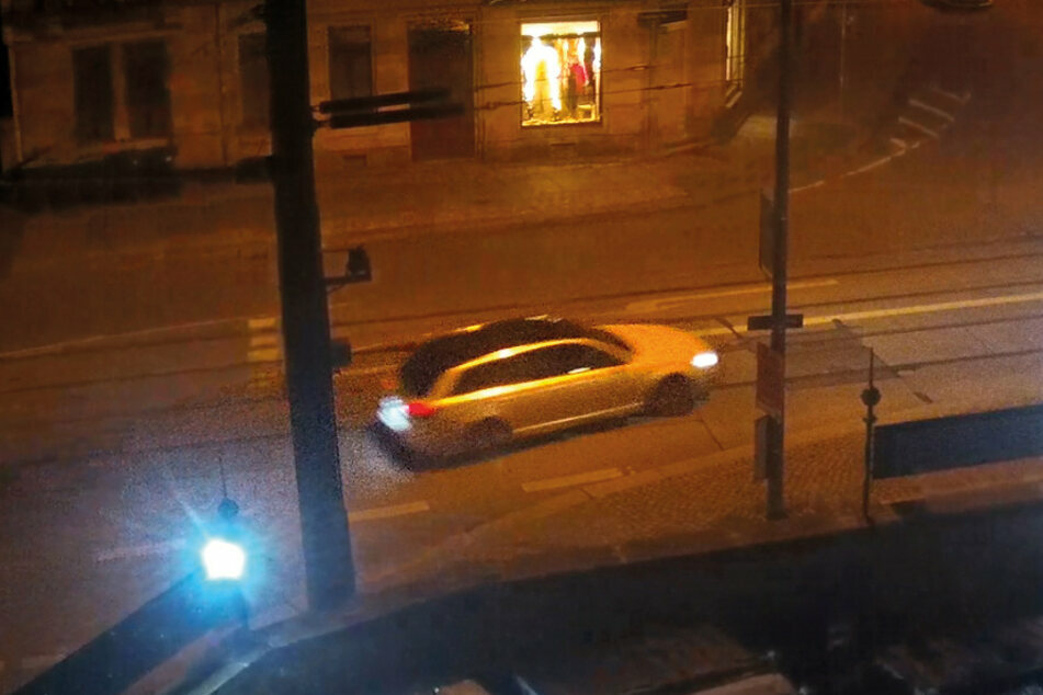 Mit diesem Audi flohen die Räuber vom Grünen Gewölbe. Später fackelten sie den Wagen an der Kötzschenbrodaer Straße ab.