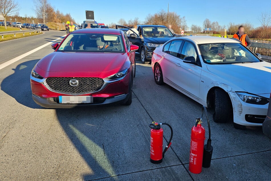 In den Crash waren mehrere Fahrzeuge verwickelt.