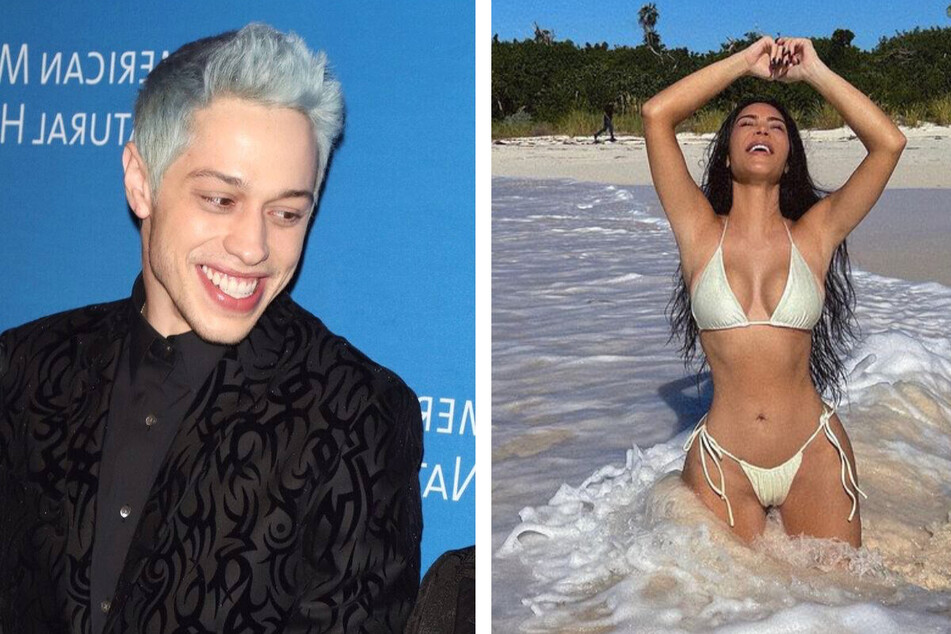 Some sources have claimed that Pete Davidson (l) has become distracted by his romance with Kim Kardashian (r).
