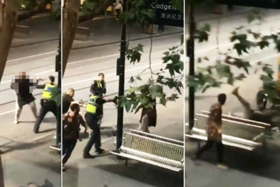 Der Angreifer wurde von der Polizei niedergestreckt, nachdem er einen Menschen erstochen hatte.
