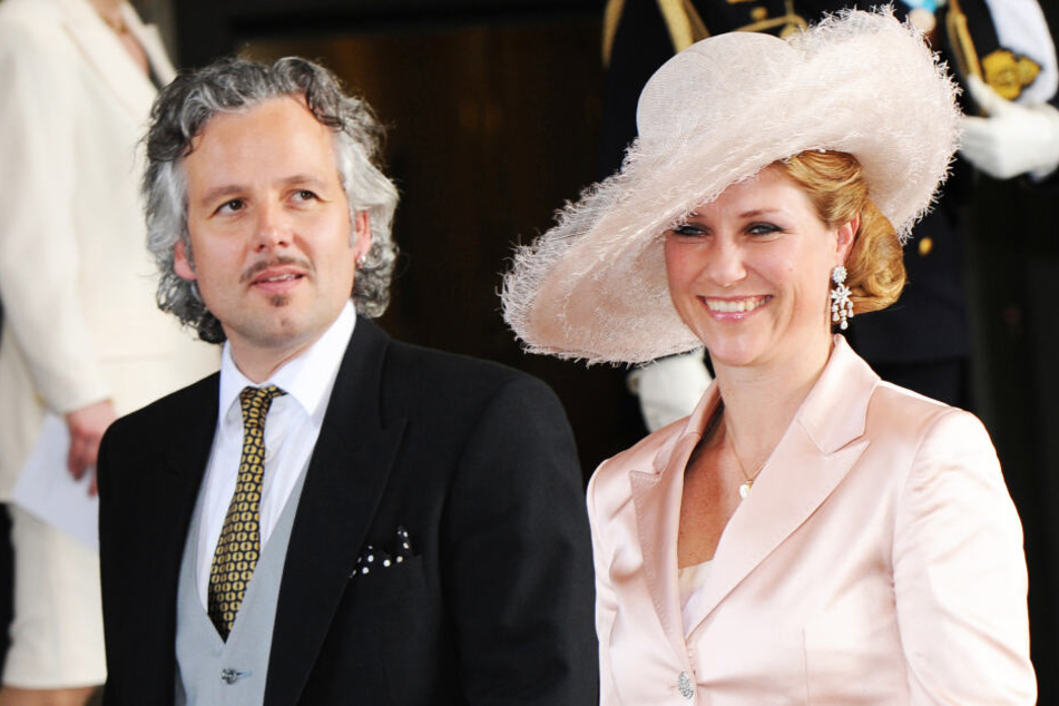 Prinzessin Märtha Louise von Norwegen und Ehemann Ari Behn bei der Taufe der schwedischen Prinzessin Estelle in Stockholm, 2012.