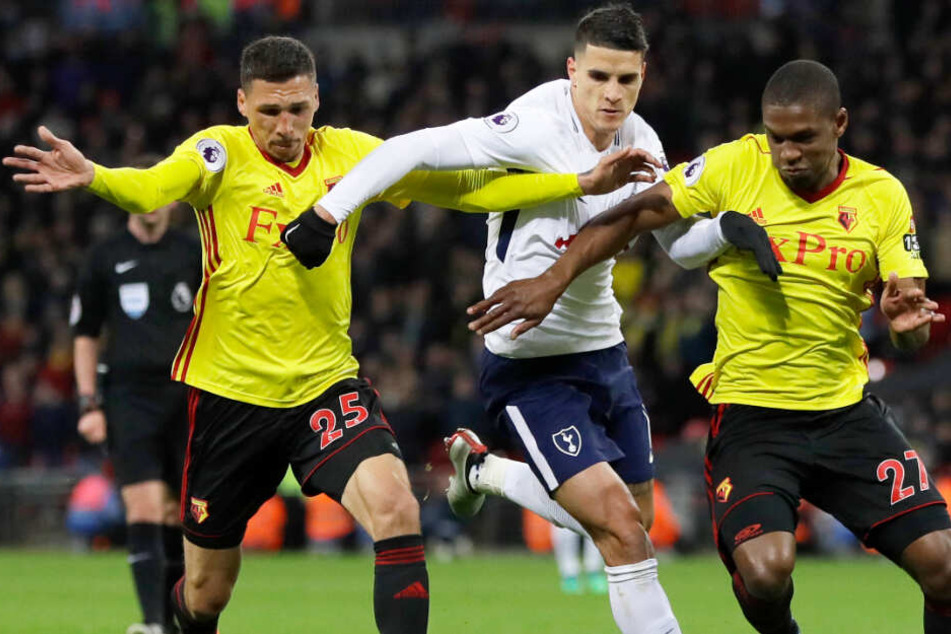 José Holebas (l.) spielt inzwischen bereits seit vier Jahren für den FC Watford.