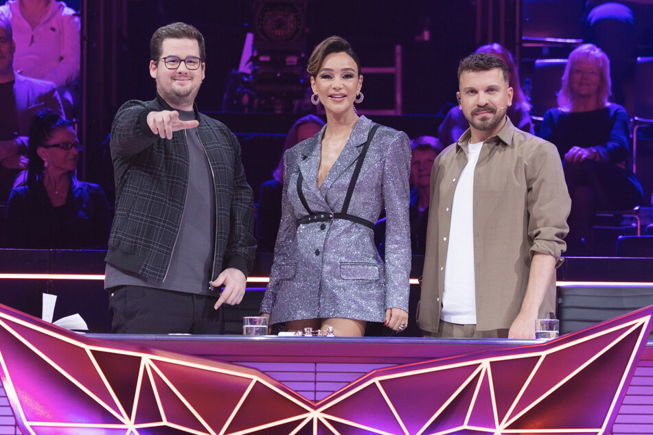 Die Jury der ersten "The Masked Singer"-Show: Chris Tall (34, l.), Verona Pooth (57) und Edin Hasanovic (33).