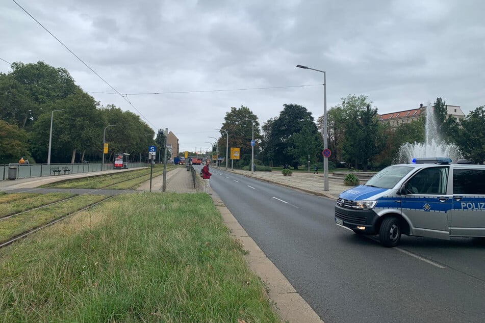 In Richtung Leipziger Straße wurde der Verkehr komplett gesperrt.