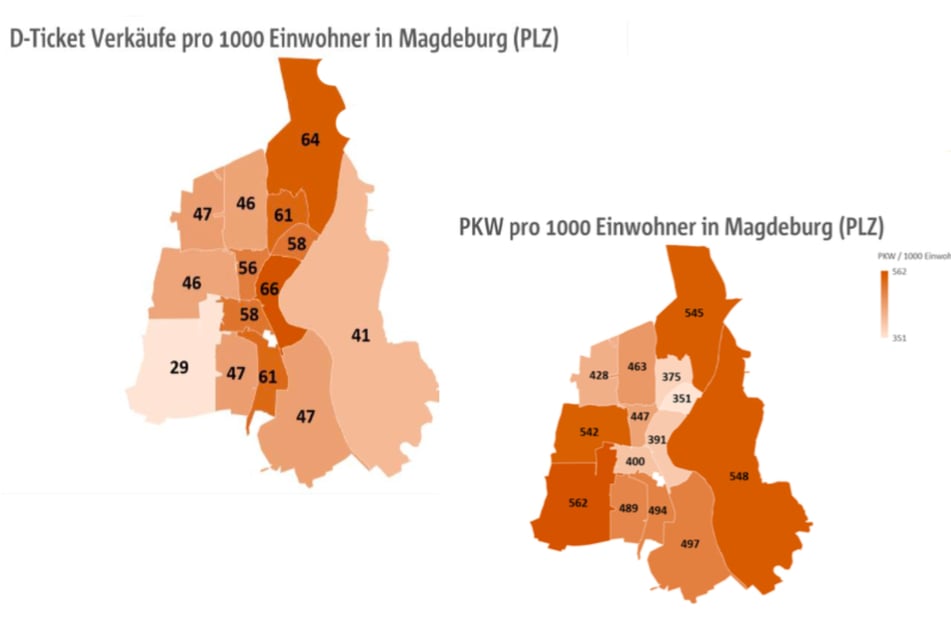 In den Magdeburger Randgebieten verlassen sich viele Menschen auf das Auto, anstatt ein Ticket für den Nahverkehr zu kaufen.