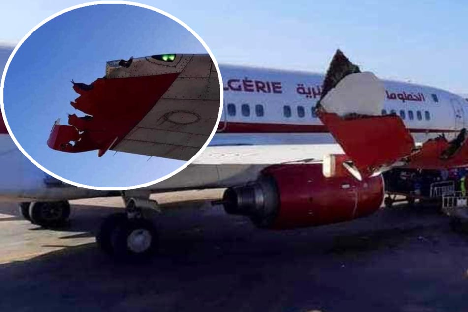 Flugzeug rammt Laterne: Tragfläche nach Landung komplett hinüber