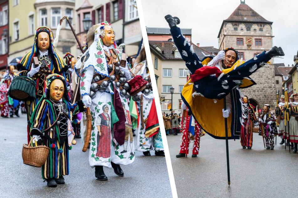 Wild, bunt und unerschütterlich: Narren stürmen Rottweil - trotz frostigem Wetter