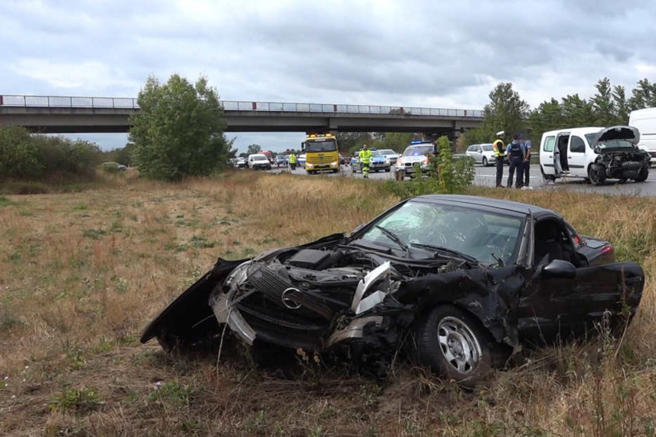 Die Mercedes-Fahrerin verlor an der Anschlussstelle Pfungstadt die Kontrolle über ihren Wagen.