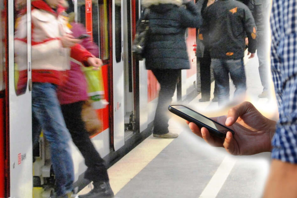 Weil er auf sein Handy schaute, bemerkte ein Junge in Göbenzell die S-Bahn nicht. (Bildmontage)