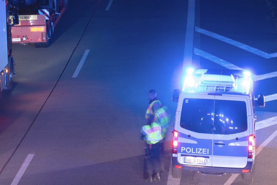 Die Polizei musste an der A4-Abfahrt Bautzen-Ost eine vermisste Frau in Sicherheit bringen. (Archivbild)