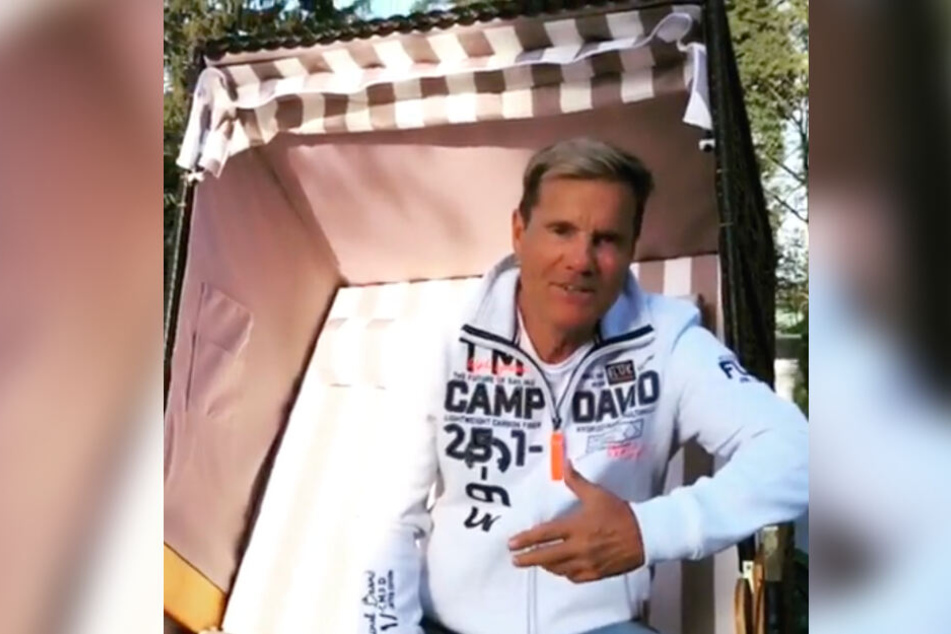 Die Bohlen-Beichte auf Instagram: Im Strandkorb sitzend erklärt Dieter seinen "Meganern", dass es kein neues Album geben wird.