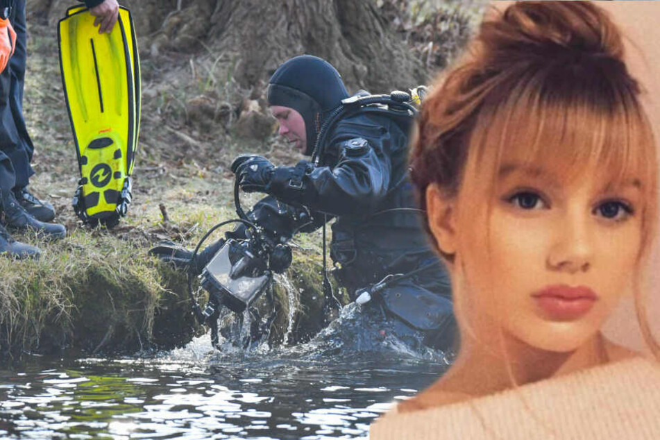 Ein Polizeitaucher kommt aus dem Wasser des Storkower Sees. Am selben Tag wurde die Suche nach Rebecca fortgesetzt.