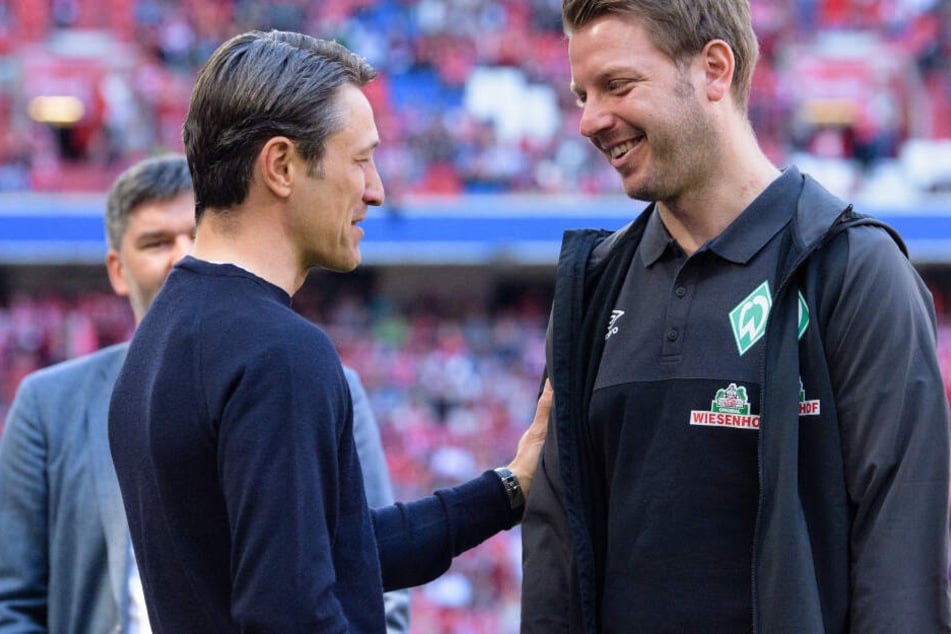 Niko Kovac (l.) und Bremen-Trainer Florian Kohfeldt (r.) haben gegenseitigen Respekt.