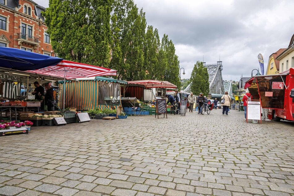 Der Wochenmarkt am Schillerplatz (dienstags, donnerstags und sonnabends) gehört zu den beliebtesten im Stadtgebiet.