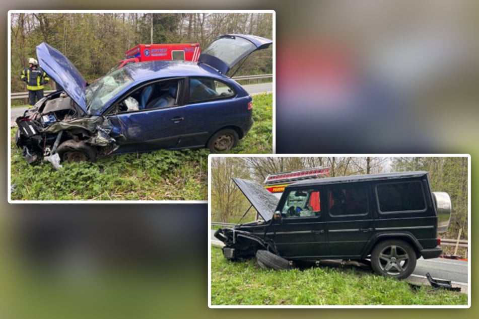 Der Mercedes-Fahrer (55) wollte einen Bus überholen und krachte in den Gegenverkehr.