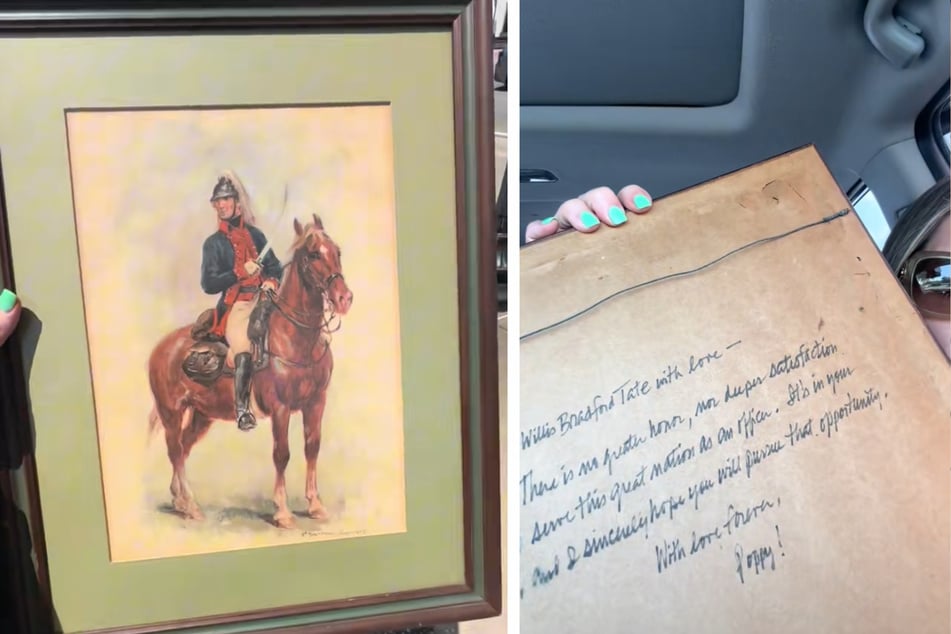 Dieses Gemälde fand eine Frau aus Alabama in einem Secondhand-Laden. Auf der Rückseite befand sich eine handgeschriebene Notiz.
