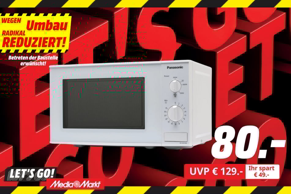 Panasonic-Mikrowelle für 80 statt 129 Euro.