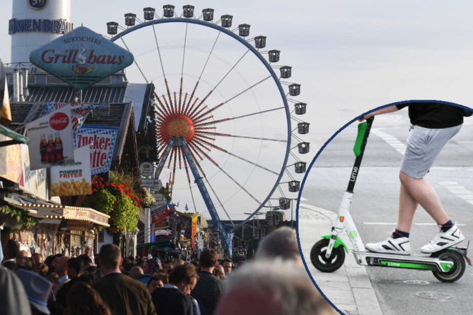Ohne Führerschein und Kennzeichen: Kellner fährt mit E-Scooter über Wiesn