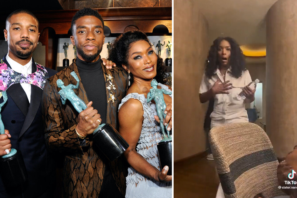 Social media users are criticizing TikTok's celebrity death pranks after Angela Basset (r) was pranked by her son, who announced the fake death of her co-star Michael B. Jordan (l).