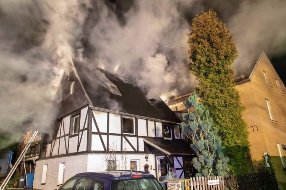 Am Wochenende stand ein Fachwerkhaus in Flammen.