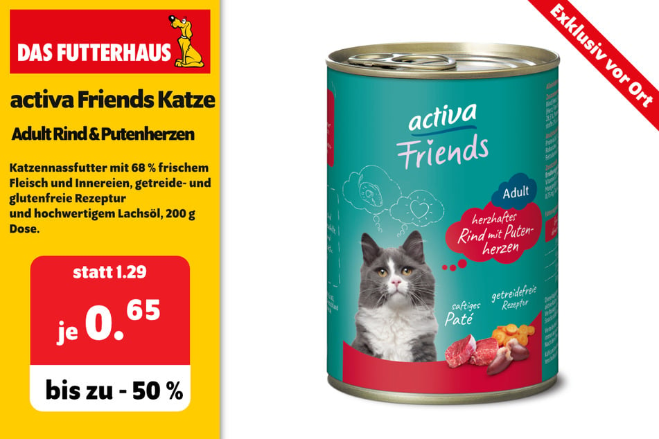 activa Friends Katze Adult Rind & Putenherzen (200 g)