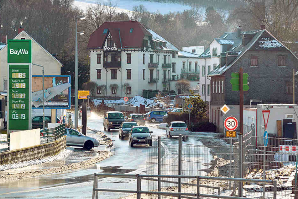 Die Annaberger Straße wird ab April für fünf Monate voll gesperrt.