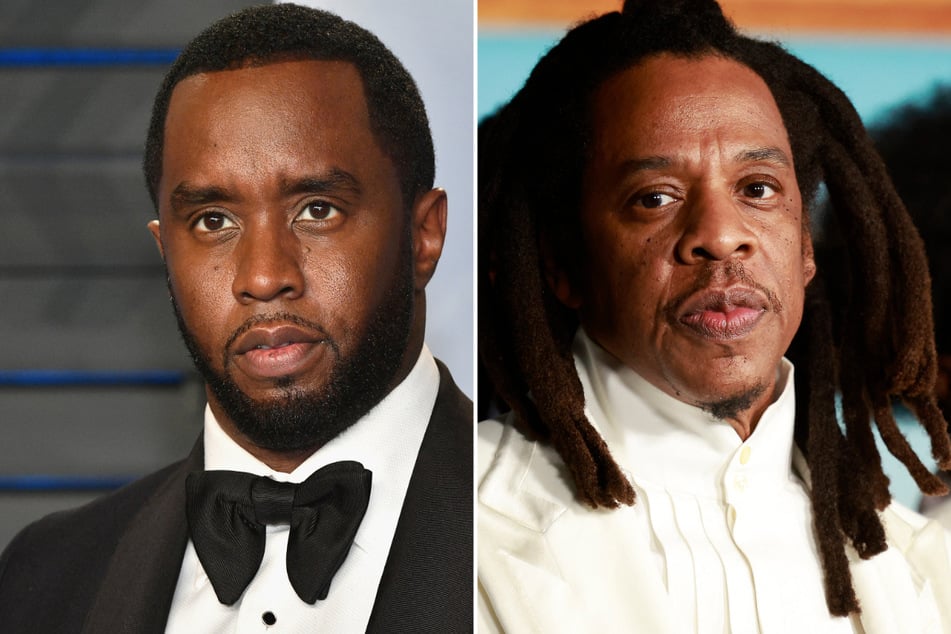 A judge has denied Jay-Z's (r.) effort to force the woman who has accused him and rapper Sean "Diddy" Combs of rape to reveal her identity.