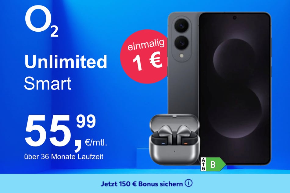 Das Samsung Galaxy S25 Edge + Buds 3 Pro im o2 Mobile Unlimited Smart für einmalig 1 Euro.