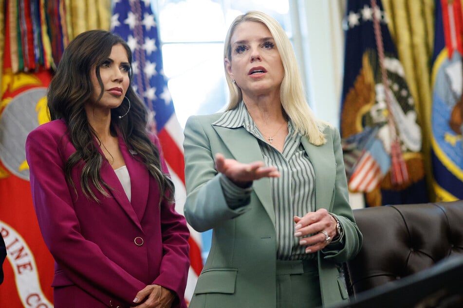 Attorney General Pam Bondi's (r.) Department of Justice is suing Oregon and Maine over issues with their voter registration lists.