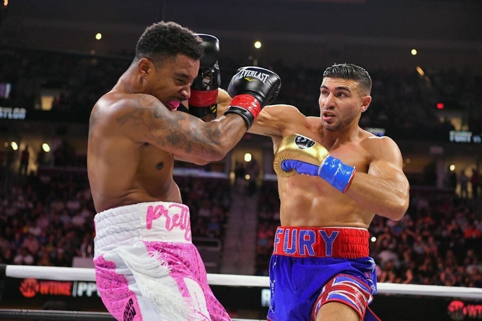 Tommy Fury fights Anthony Taylor in their Cruiserweight bout during a Showtime pay-per-view match.