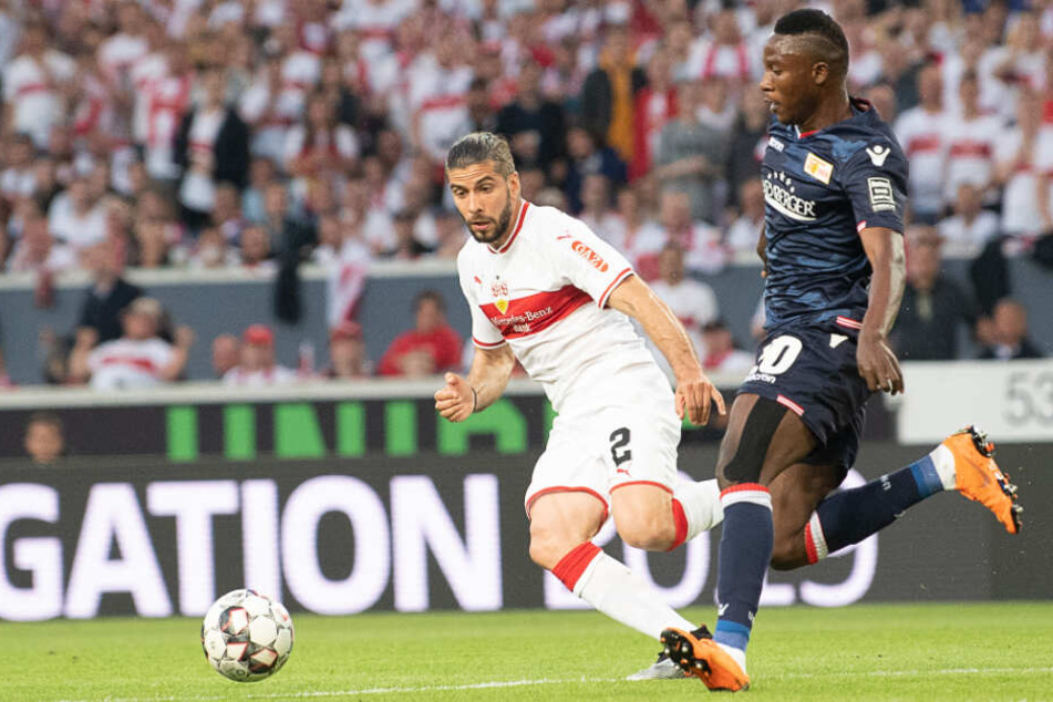 Mai dieses Jahres: Emiliano Insua (links) im Zweikampf mit Suleiman Abdulahi von Union Berlin.